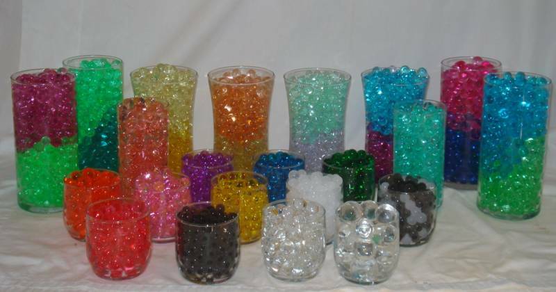 Water Beads , Deco Beads Water Storing & Releasing Gel Balls Crystals Marbles