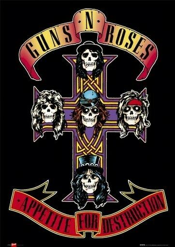 Guns N Roses Poster - Appetite For Destruction - 24x36 - Print Image Photo