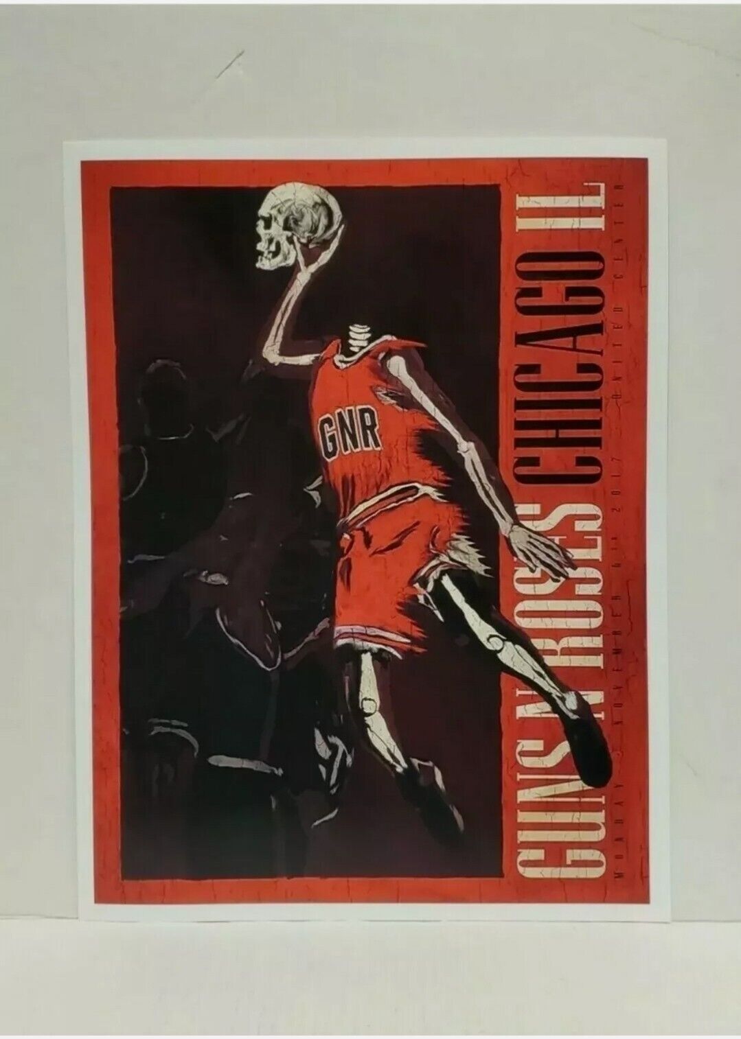 Guns N Roses Lithograph 13 X 17 Chicago  Michael Jordan Reprint 2017 And Poster