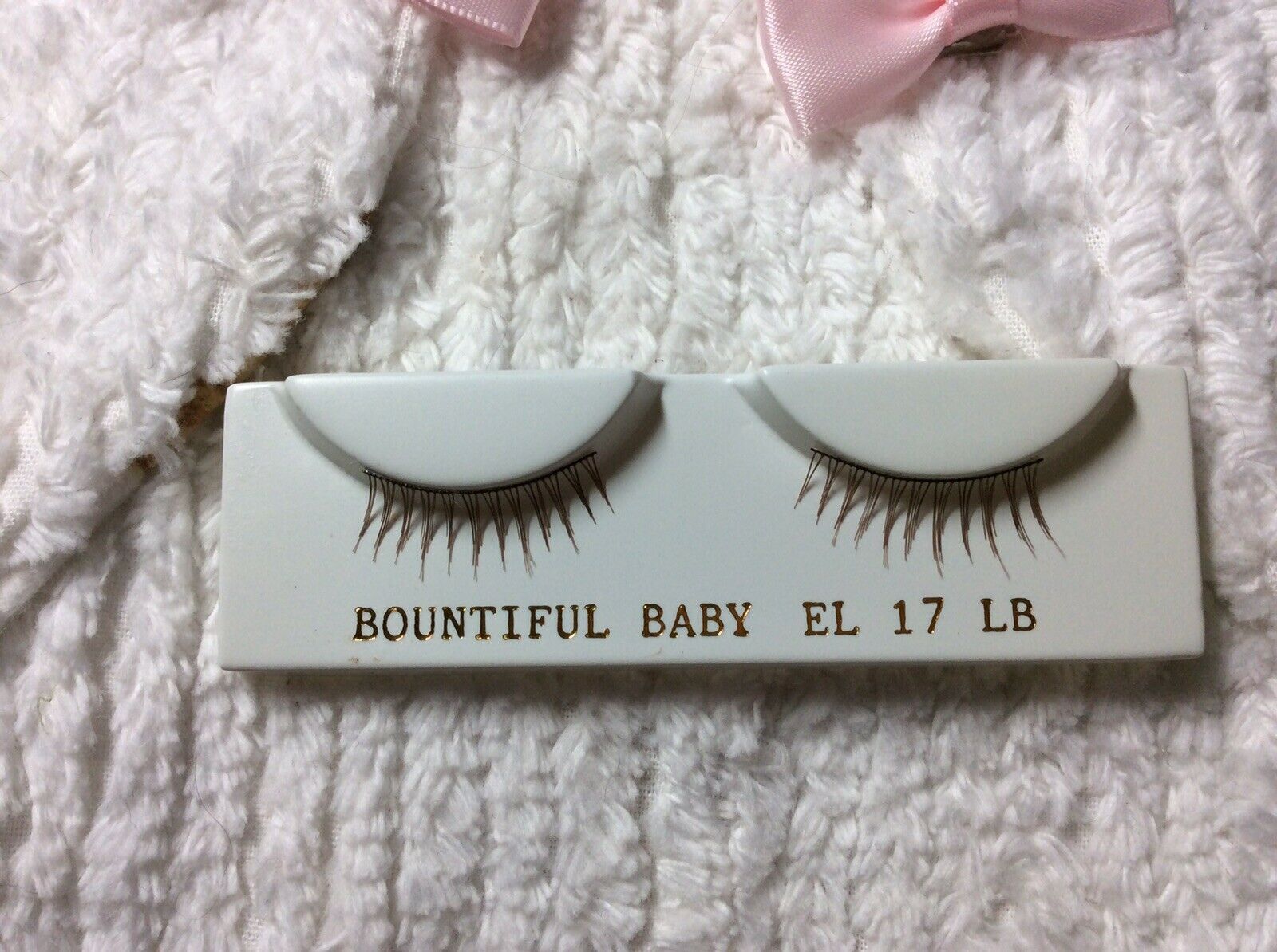 El 17 Light Brown Baby Eyelashes ~ Reborn Doll Supplies